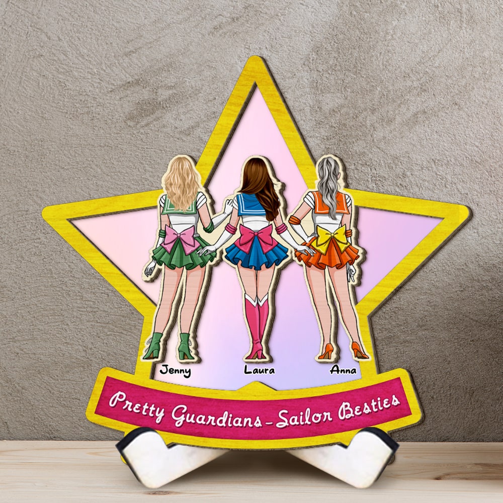 Personalized Gifts For Bestie Wood Sign Pretty Guardians 01HTTI210224HH - Wood Signs - GoDuckee