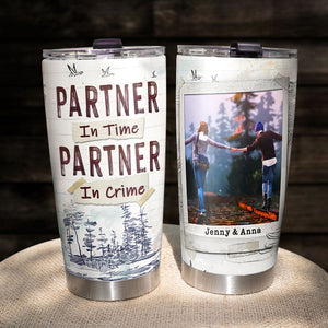 Personalized Gifts For Friends Tumbler Partner In Crime - Tumbler Cup - GoDuckee
