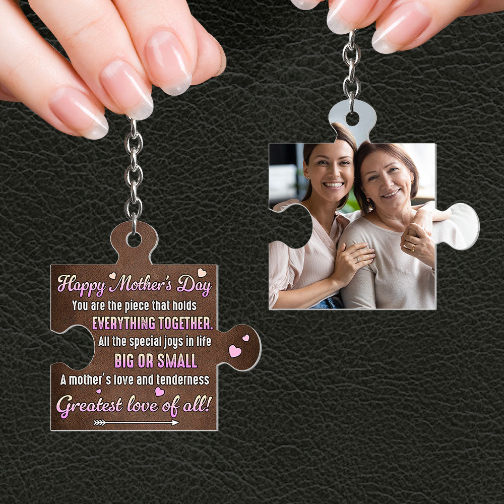 Custom Photo Gifts For Mother Keychain A mother's love and Tenderness Greatest Love Of All - Keychains - GoDuckee