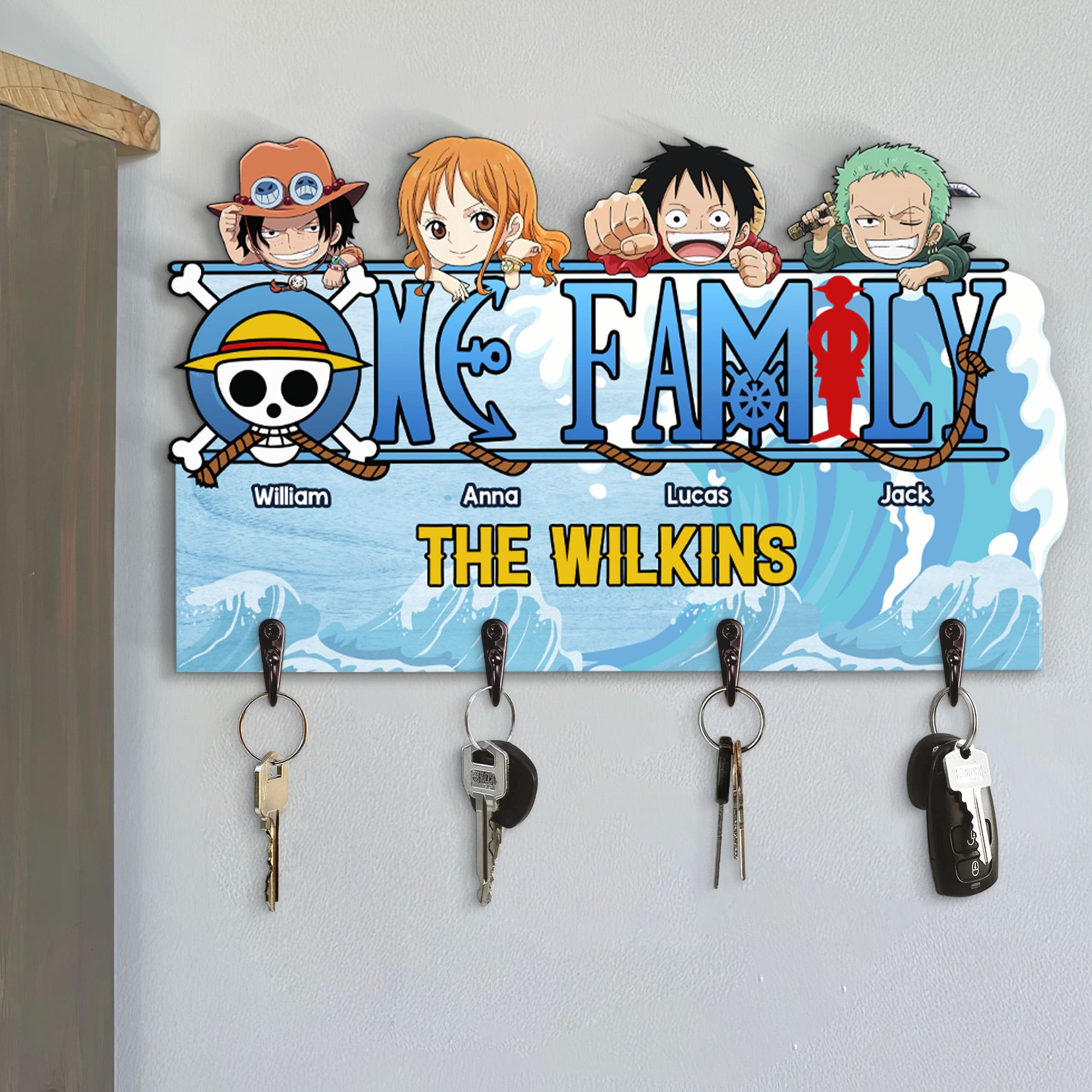 Personalized Gifts For Family Wood Key Hanger 05qhti310524 - Wood Sign - GoDuckee