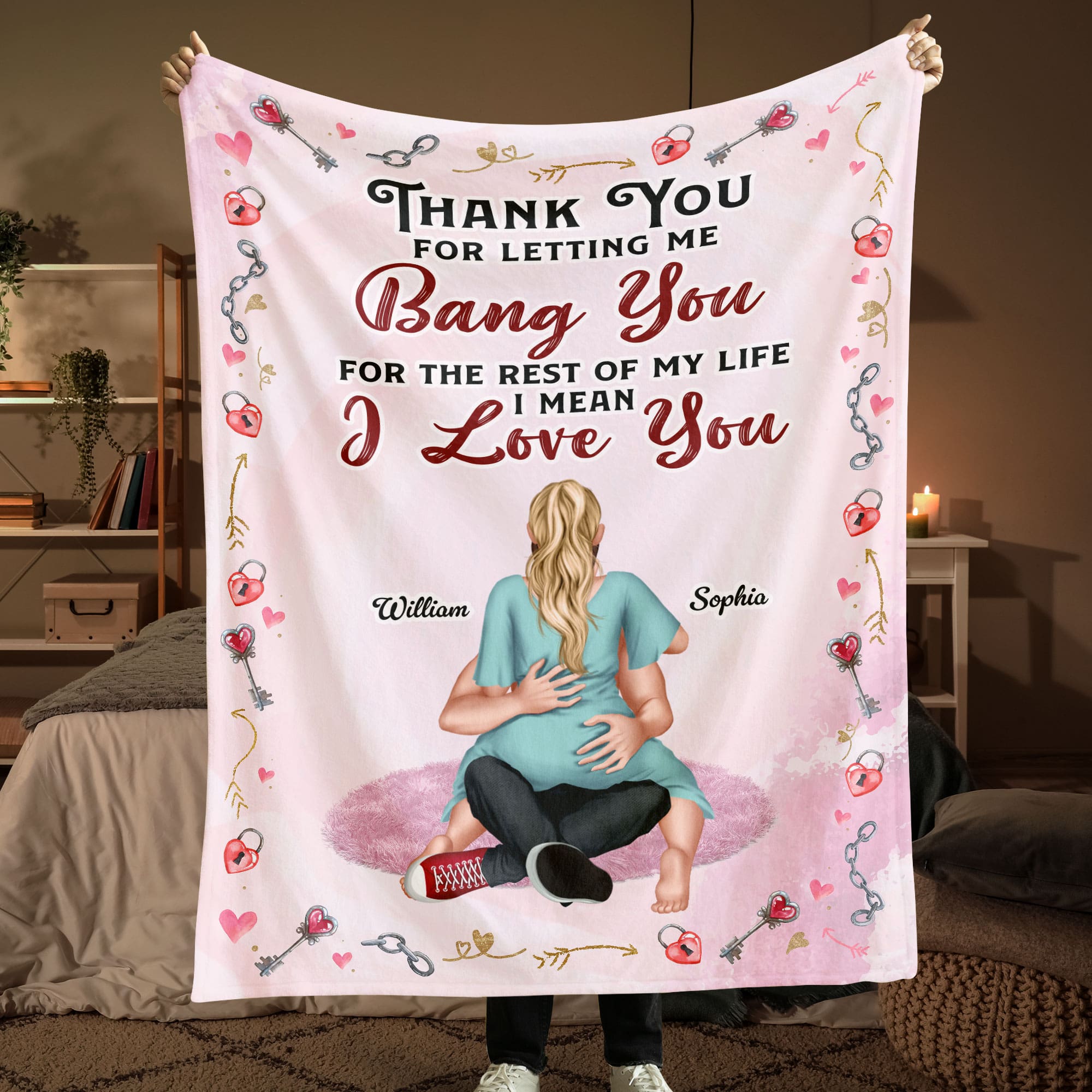 Personalized Gift For Couple Blanket I Love You - Blanket - GoDuckee