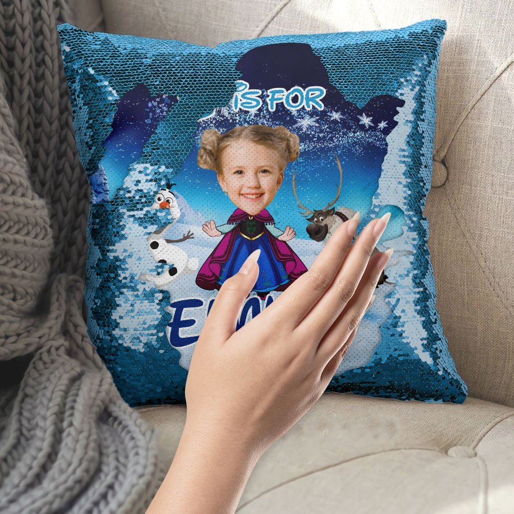 Custom Photo Gifts For Kids Glitter Pillow 05NATI180124HA - Pillows - GoDuckee