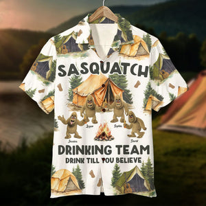 Personalized Gifts For Camping Lovers Bigfoot Hawaiian Shirt Drink Till You Believe - Hawaiian Shirts - GoDuckee