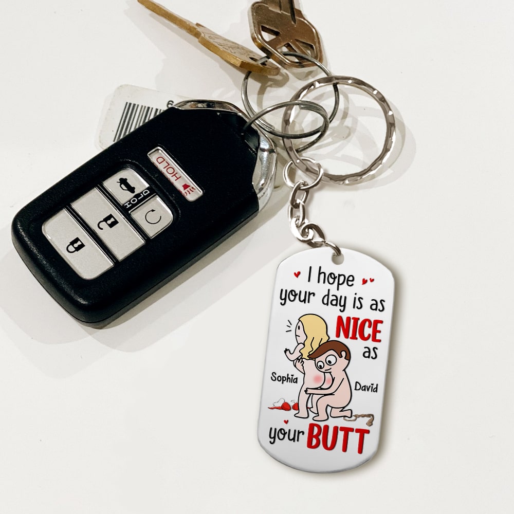 Couple, I Hope Your Day Is As Nice As Your Butt, Personalized Keychain, Gift For Couple - Keychains - GoDuckee