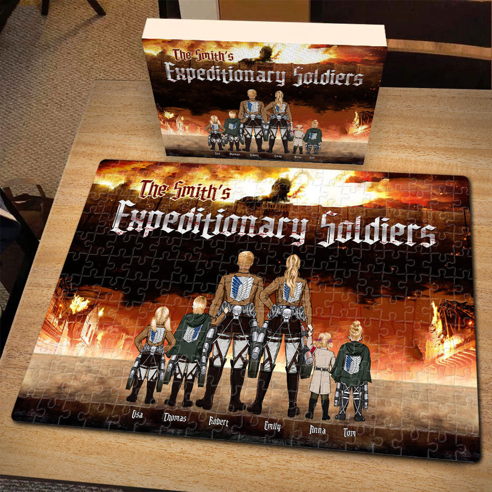 Personalized Gifts For Family Jigsaw Puzzle Expeditionary Soldiers 03HTTI180124HH - Jigsaw Puzzles - GoDuckee