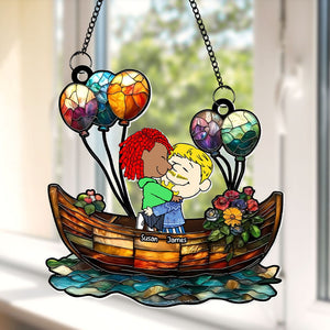 Personalized Gifts For Couple Suncatcher Ornament 03xqti121224hg - Ornament - GoDuckee