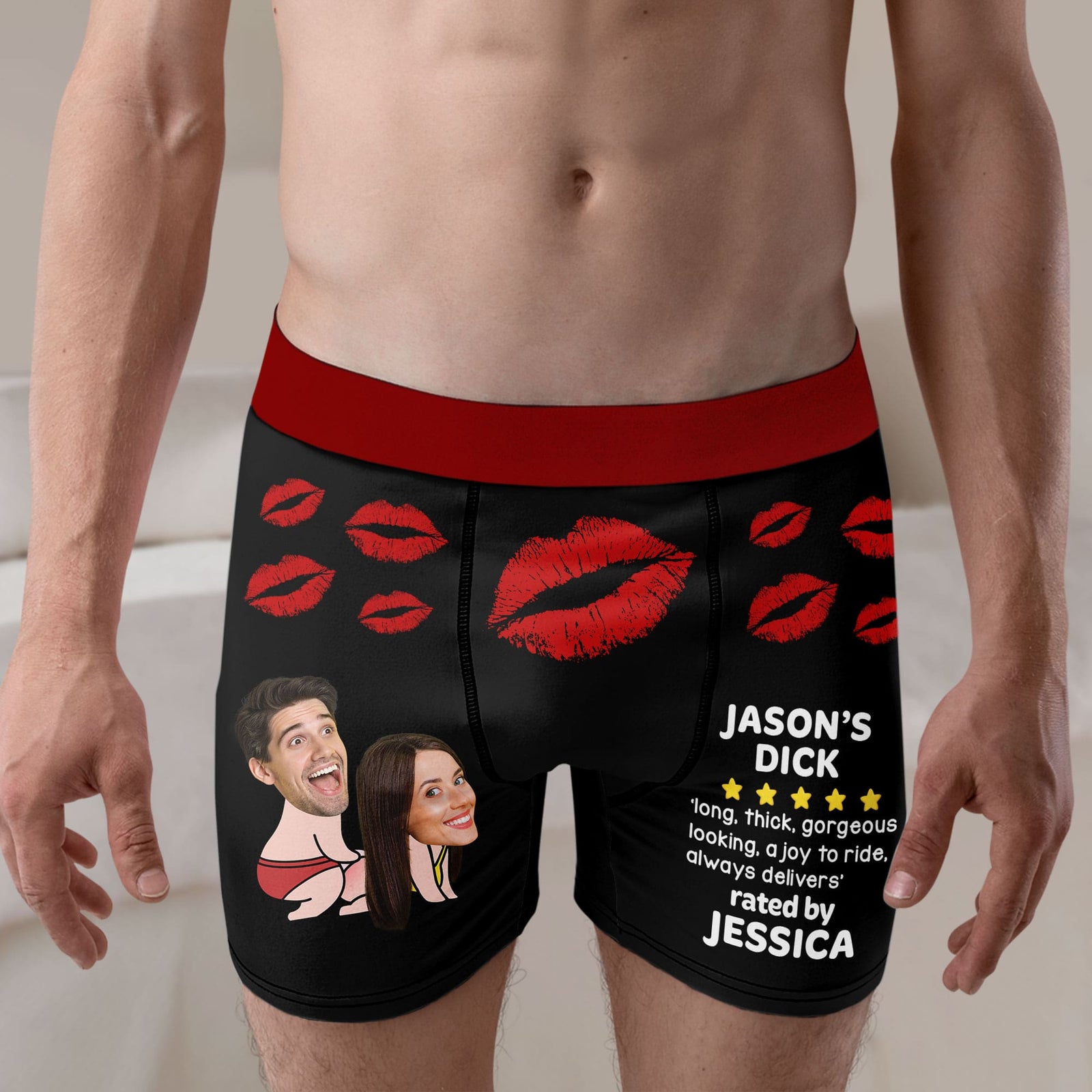 Custom Photo Gifts For Men Boxers Gorgeous Looking - Boxers & Briefs - GoDuckee