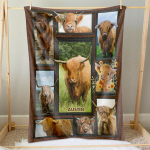 Personalized Gifts For Highland Cow Lovers Blanket 021qhti311224 - Blanket - GoDuckee