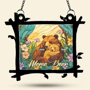 Personalized Gifts For Mom Suncatcher Ornament, Mama Bear Hug 04qhti060325 - Ornament - GoDuckee