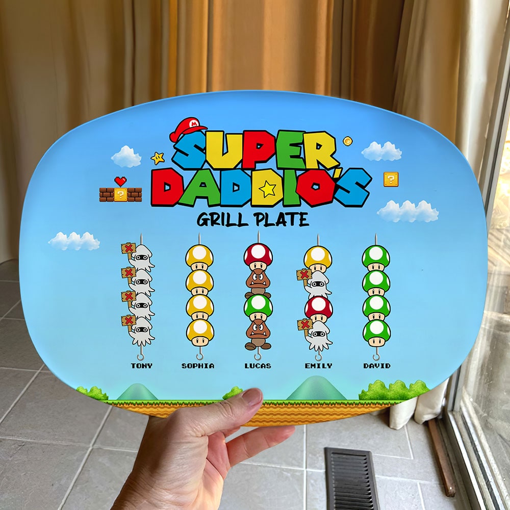 Super Family's Grill Plate 08DNTI080623 Personalized Resin Plate - Resin Plate - GoDuckee
