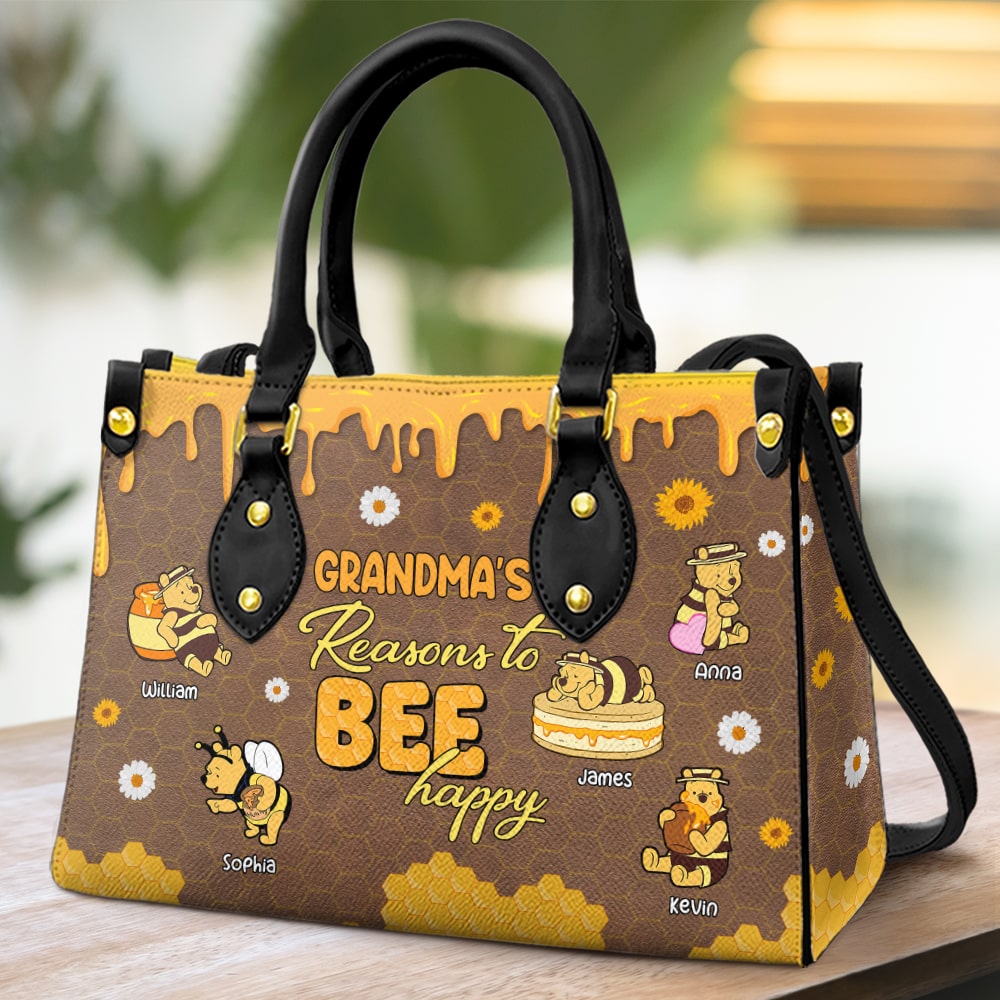 Personalized Gifts For Grandma Leather Bag 04htti240624 - Leather Bag - GoDuckee