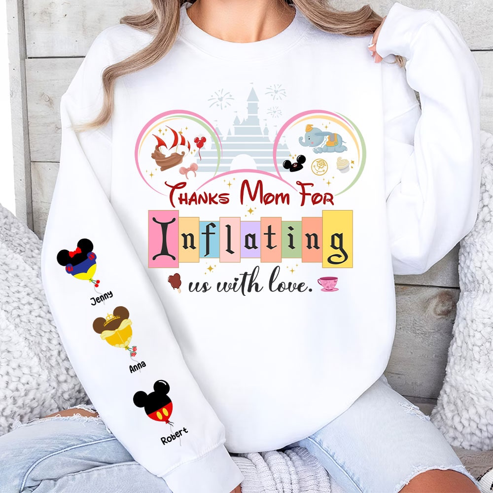 Personalized Gifts For Mom 3D Shirt Thanks Mom For Inflating us with Love 03KATI020324 - 3D Shirts - GoDuckee