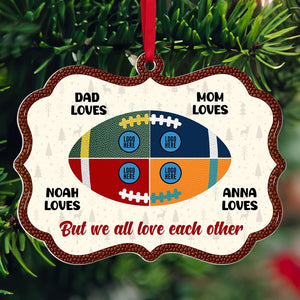 Personalized Gifts For Family Christmas Ornament Custom American Football Team 02huti081024 - Ornament - GoDuckee