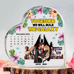 Personalized Gifts For Couple Plaque Galaxy Couple 03xqti031224pa - Shaped Plaques - GoDuckee