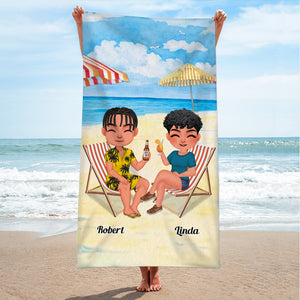 Beach Towel Collection Summer Gift For Couple, Friends & Family 01ACDT210423HH - Beach Towel - GoDuckee