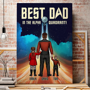 Best Dad In The Alpha Quadrant Personalized Canvas Print 02HUDT120523HH - Poster & Canvas - GoDuckee