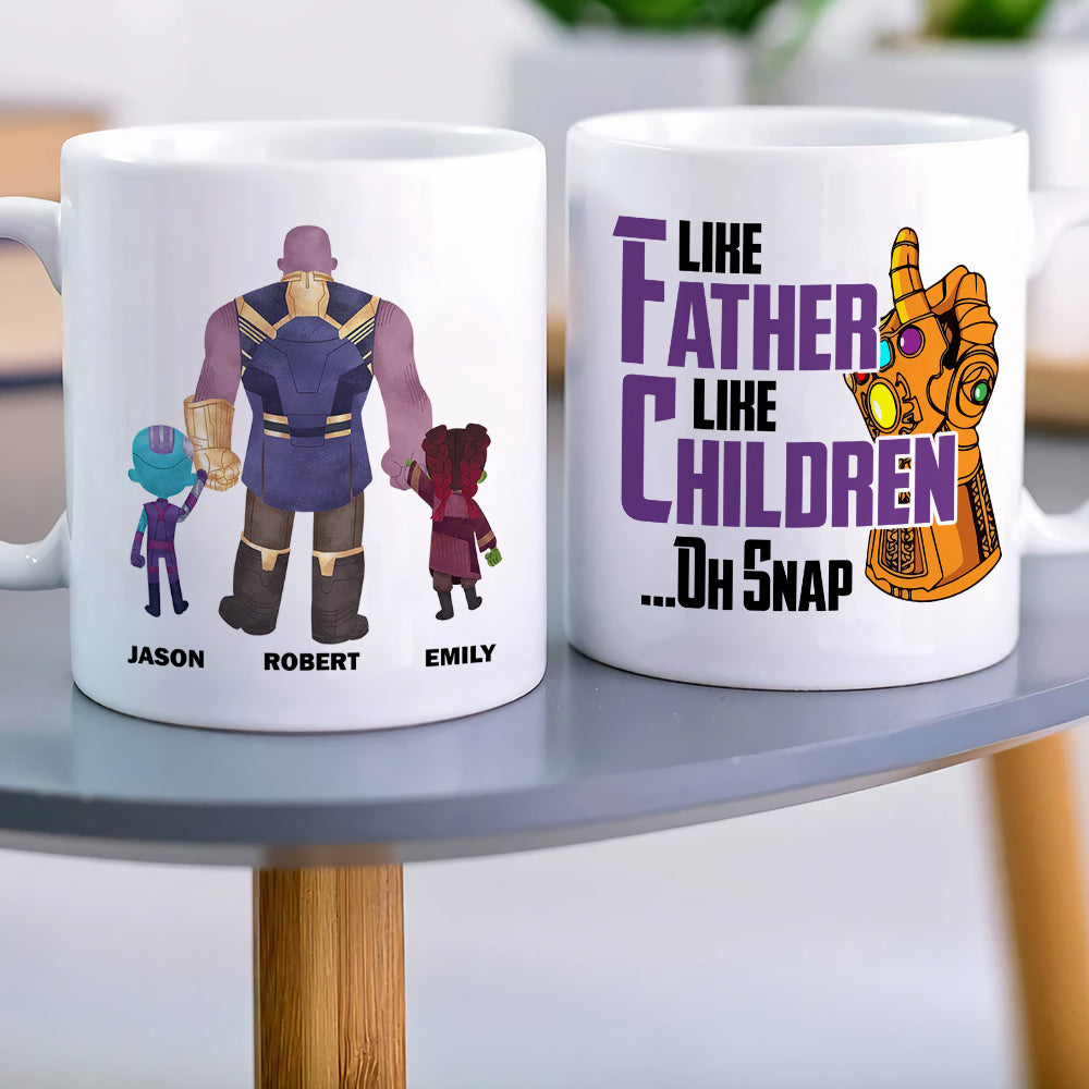 Like Father Like Children... Oh Snap, Personalized Dad Mug 08hudt100623 - Coffee Mug - GoDuckee