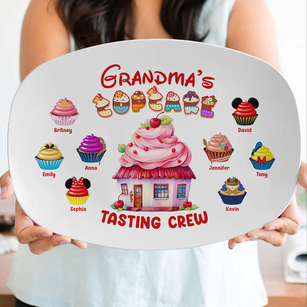 Family Cupcake Tasting Crew, Personalized Resin Plate, Gifts For Family - Resin Plate - GoDuckee