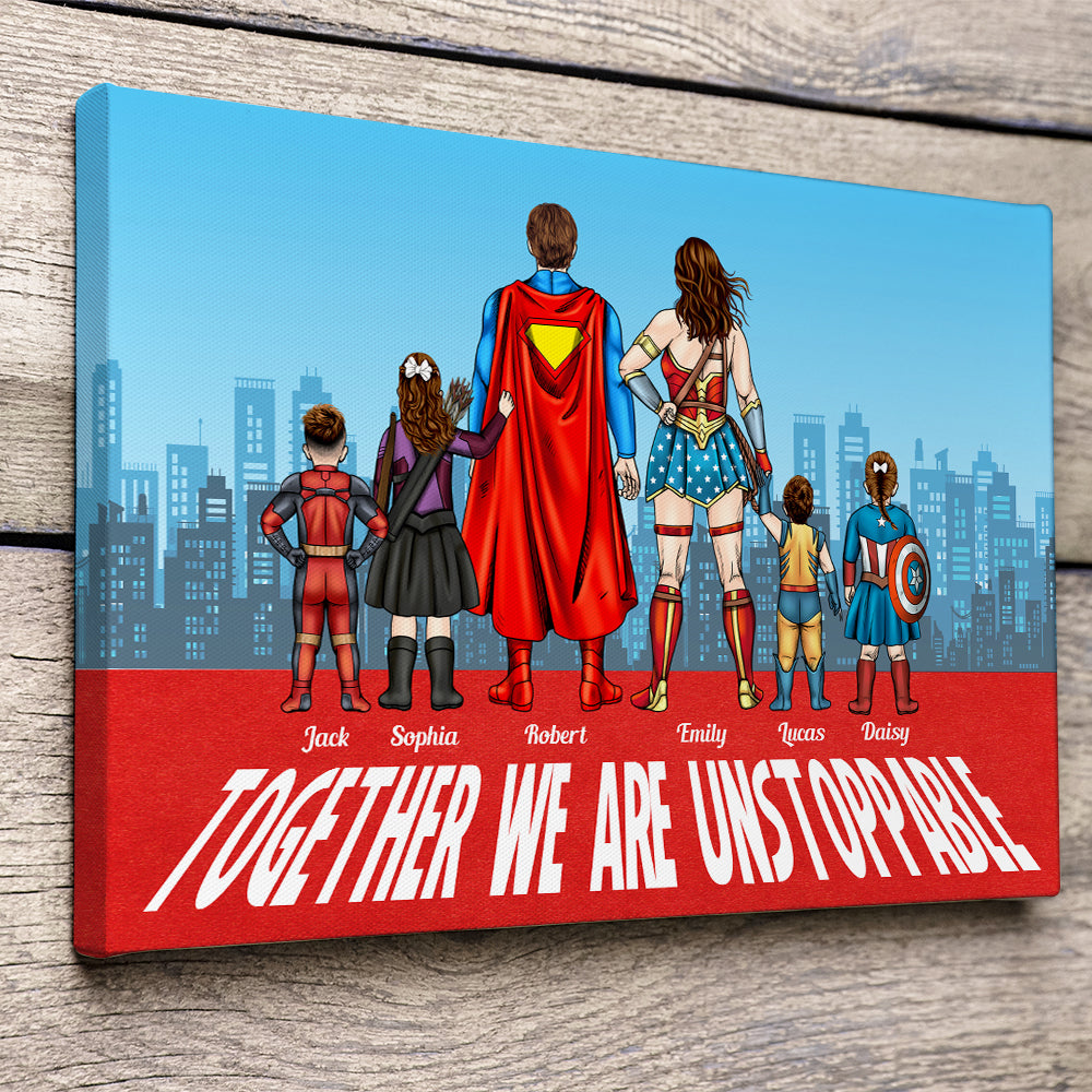 Super Family, We're Unstoppable - Personalized Canvas Print 01huti030323tm - Poster & Canvas - GoDuckee