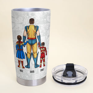 Our Dad Is Super - Personalized Tumbler Cup - Tumbler Cup - GoDuckee