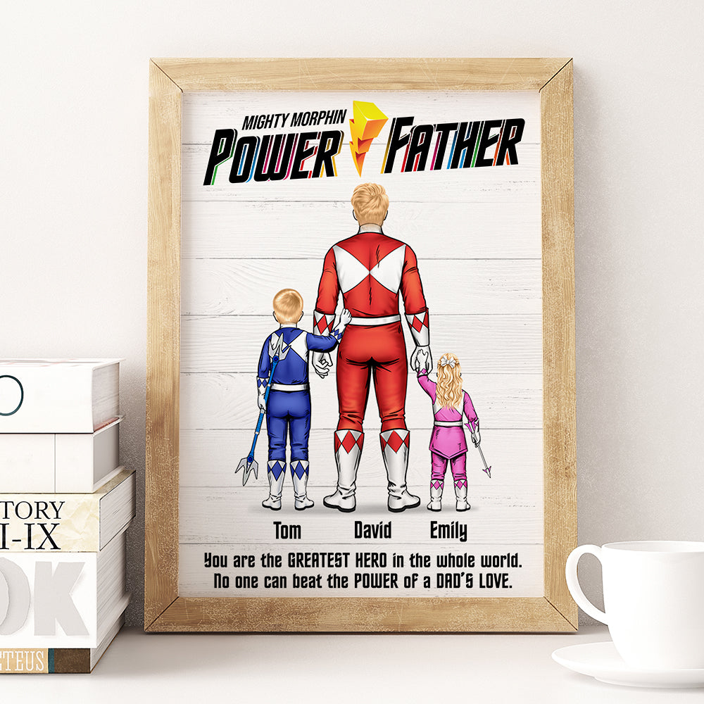 Mighty Morphin Power Dad TT 07HUDT120523 Personalized Family Canvas Poster - Poster & Canvas - GoDuckee