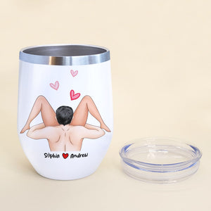 Couple, My Mouth Wants To Do Naughty Things To You, Personalized Mug, Gift For Couple - Wine Tumbler - GoDuckee