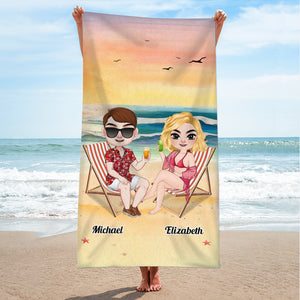 Beach Towel Collection Summer Gift For Couple, Friends & Family 01ACDT210423HH - Beach Towel - GoDuckee
