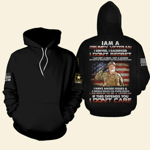 I Am A Grumpy Old Veteran, Personalized Shirt - AOP Products - GoDuckee