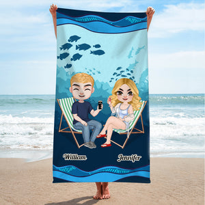 Beach Towel Collection Summer Gift For Couple, Friends & Family 01ACDT210423HH - Beach Towel - GoDuckee