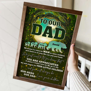 To Our Dad, Personalized Canvas, Gift For Dad - Poster & Canvas - GoDuckee