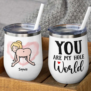 You Are My Hole World, Personalized Funny Mug - Coffee Mug - GoDuckee