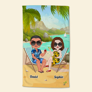 Beach Towel Collection Summer Gift For Couple, Friends & Family 01ACDT210423HH - Beach Towel - GoDuckee