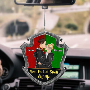 Sweet Couple Personalized Flat Car Ornament And Keychain 05HUDT240723TM - Ornament - GoDuckee