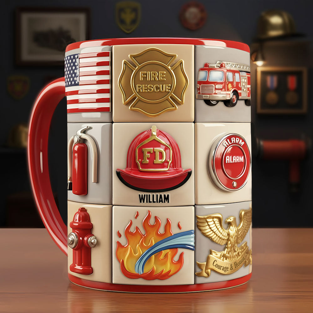 Firefighter Coffee Accent Mug - Personalized Gifts For Firefighter Coffee Mug 03TOTI311025 - Coffee Mug - GoDuckee