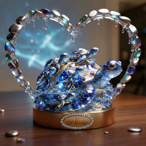 Ocean Turtle Acrylic Plaque - Personalized Gift For Grandma/Mom 05TGTI090226 - Shaped Plaques - GoDuckee