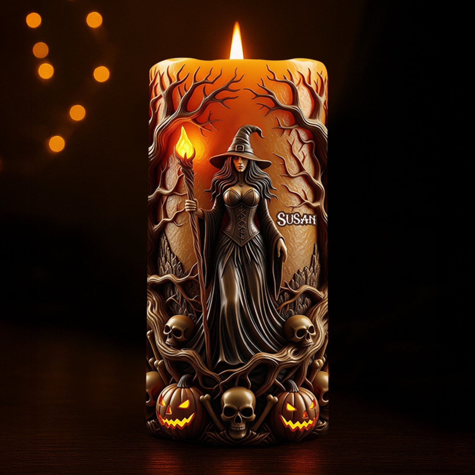 Witch LED Candle - Personalized Gifts For Witch Lovers 02pgti220825 - Led Candle - GoDuckee