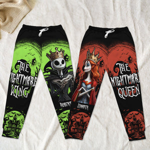 Personalized Gifts For Couple Sweatpants, Nightmare King Queen 01tgti291124 - Shorts and Pants - GoDuckee