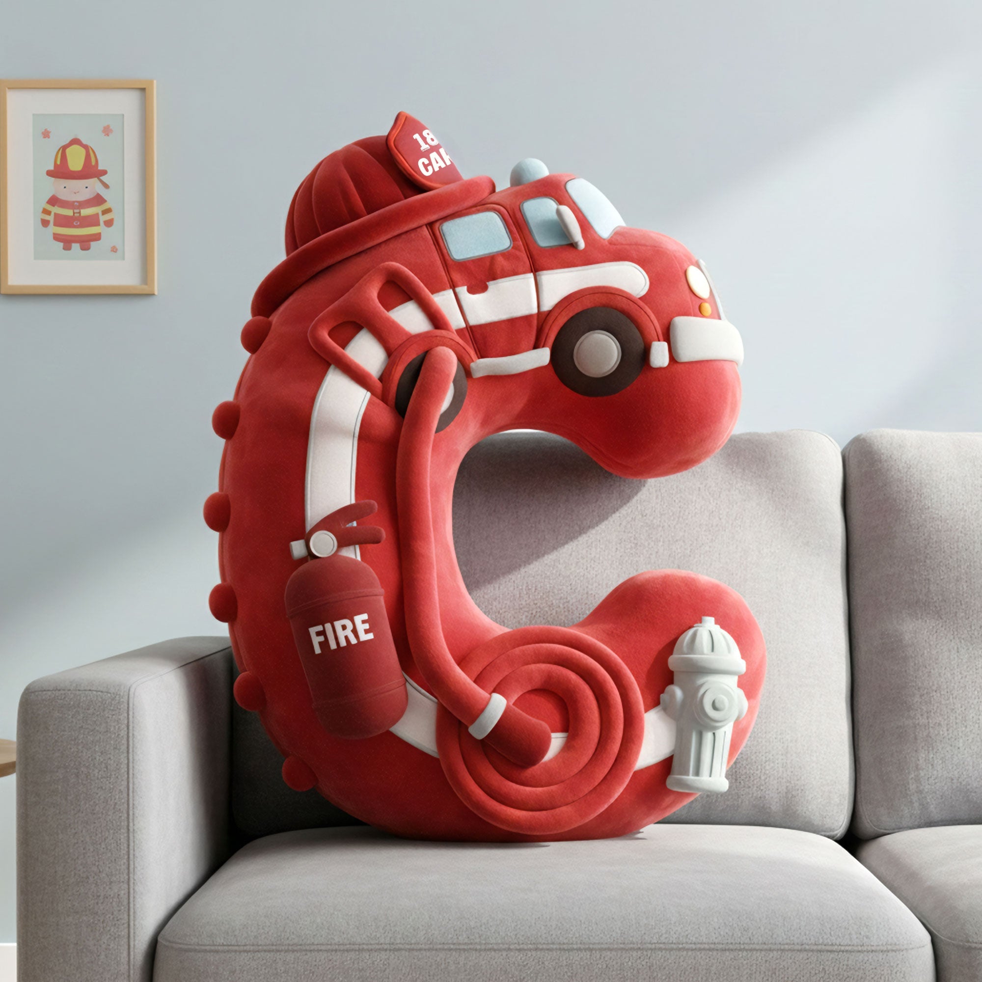 Firefighter Alphabet Initial Letters Custom Shaped Pillow - Personalized Gifts For Firefighters 03ohti081225 - Pillow - GoDuckee