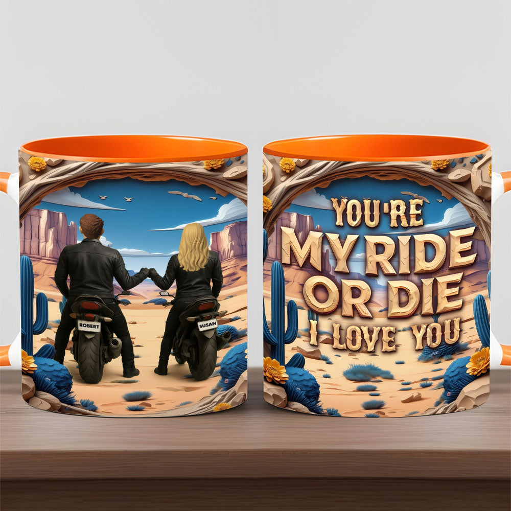 Motorbike Couple Mug - Personalized Gifts For Couple 03tgti260525 - Coffee Mug - GoDuckee