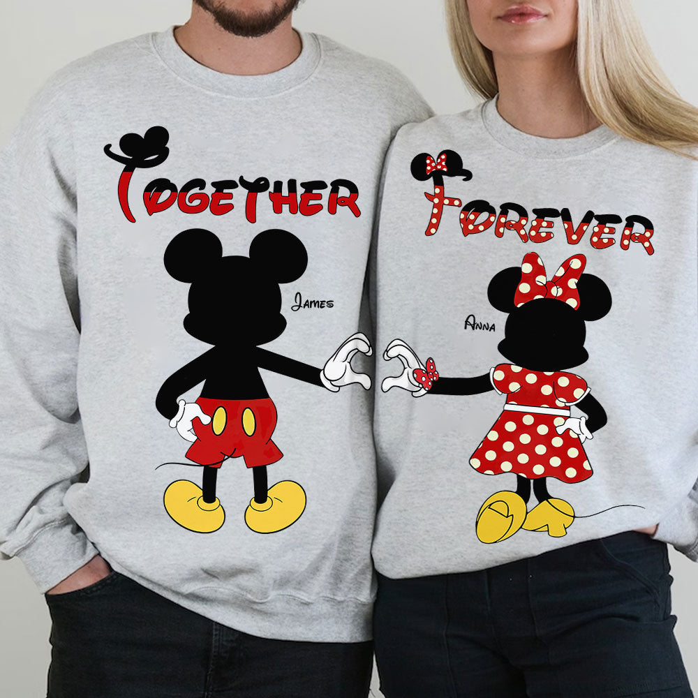 Together Forever, Couple Gift, Personalized Couple Shirt, Mouse Couple Shirt, Christmas Gift 01HUTI271023 - Shirts - GoDuckee