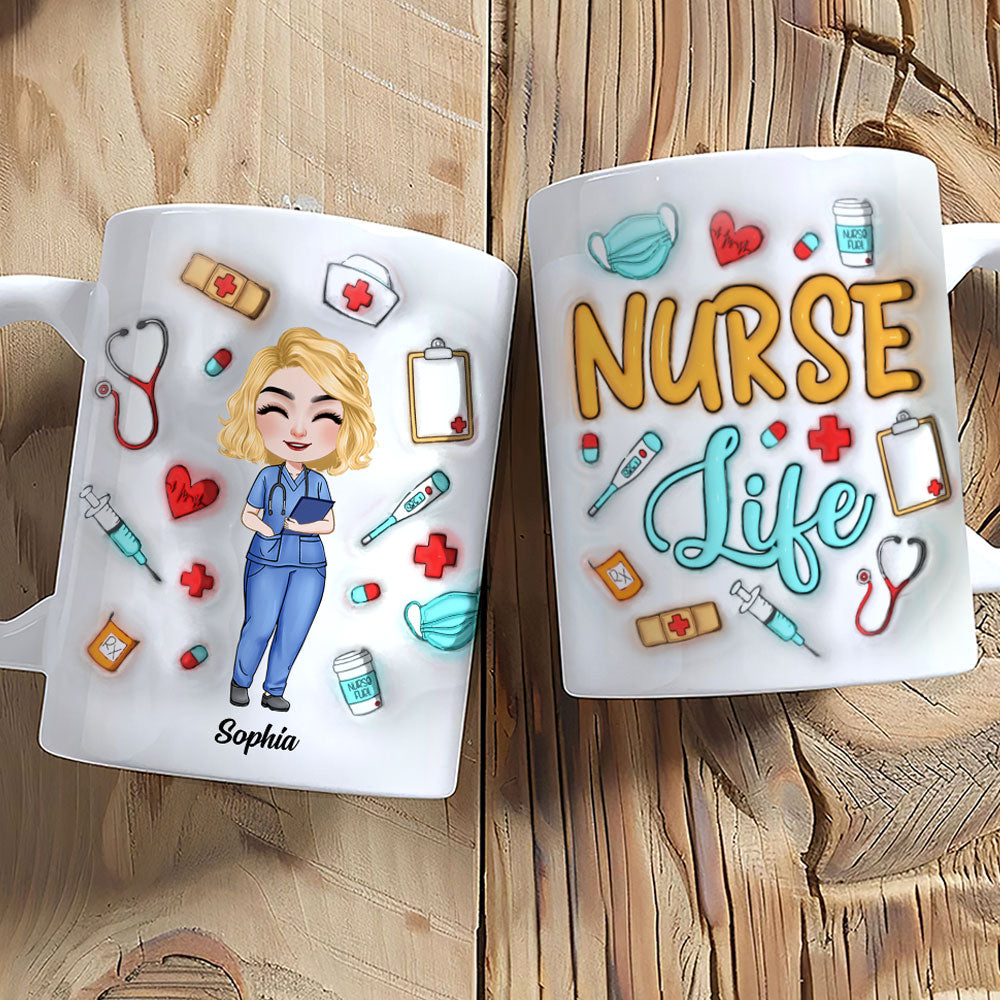 Personalized Gifts For Nurse Coffee Mug, Nurse Life 05dgti230724hh - Coffee Mug - GoDuckee