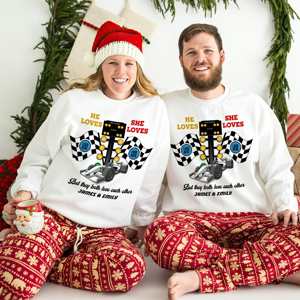 But They Both Love Each Other, Couple Gift, Personalized Shirt, Racing Car Couple Shirt, Christmas Gift 05HUTI091023 - Shirts - GoDuckee
