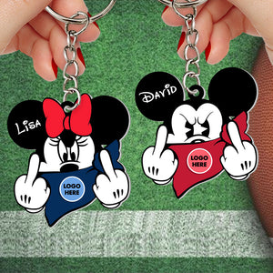 Gift For Football Lover, Personalized Keychain, Cool Mouse Football Team Keychain 04HUTI030823 - Keychains - GoDuckee