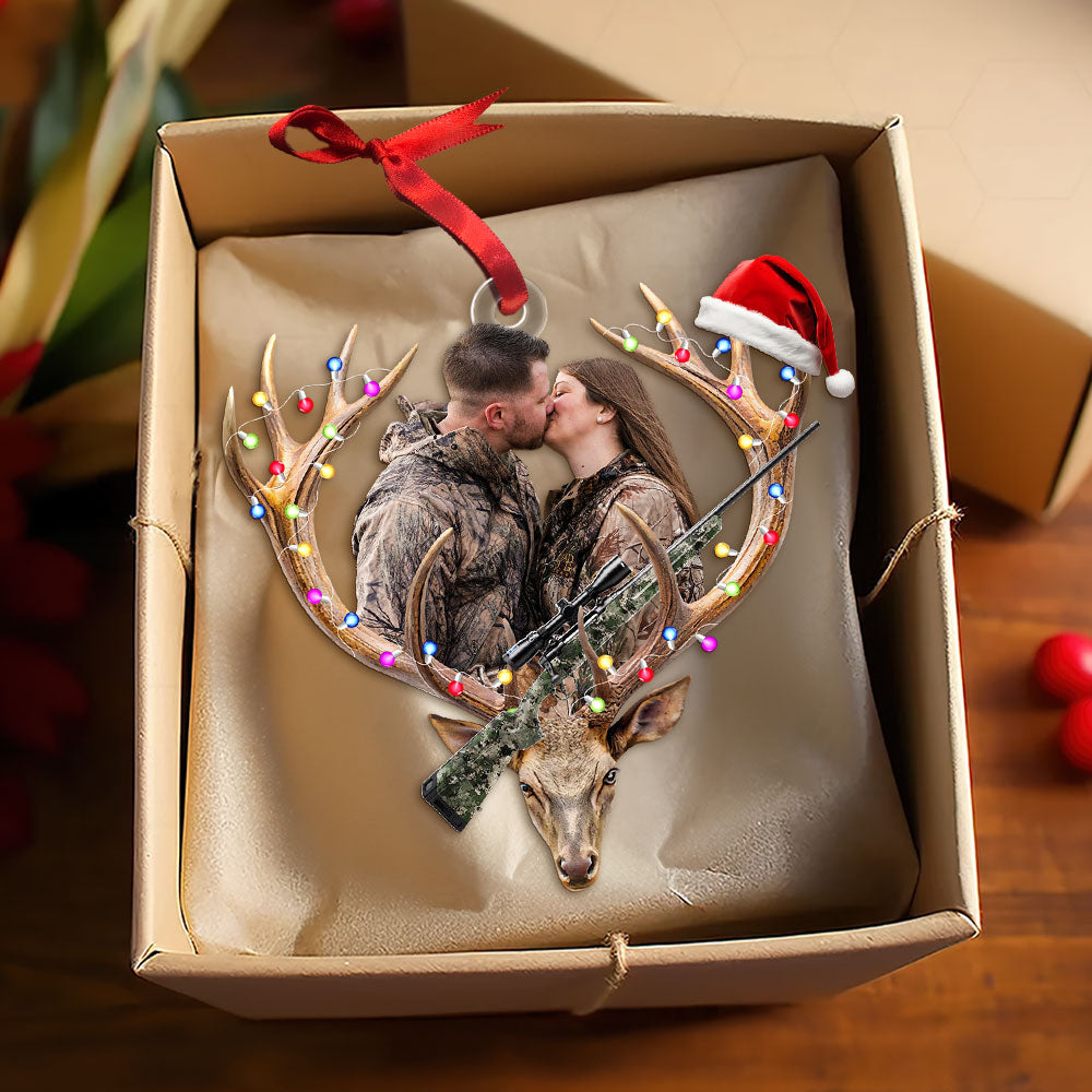 Custom Photo Gifts For Hunting Couple Ornament Christmas 03OHTI191124