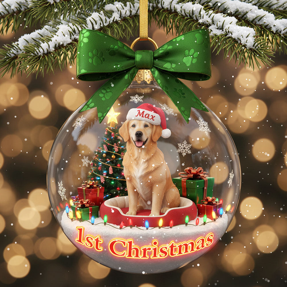 Personalized Gifts For Dog Lovers, Dog Custom Photo Acrylic Christmas Ornament 01hyti041125 - Ornament - GoDuckee