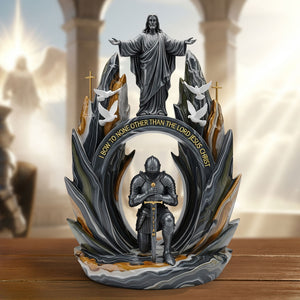 Kneeling Knight Plaque - Personalized Gifts For Jesus Lovers 05tgti070725 - Shaped Plaques - GoDuckee