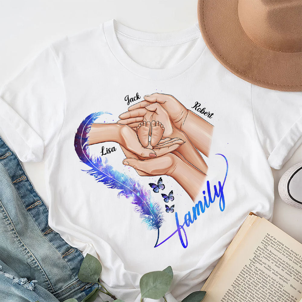 Family Hand Together - Personalized Shirt - Gift For Family - Shirts - GoDuckee