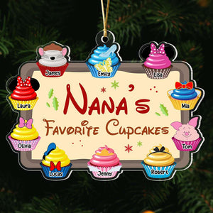 Family's Favorite Cupcakes, Gift For Family, Personalized Acrylic Ornament, Cupcake Kids Ornament, Christmas Gift 04OHTI261023 - Ornament - GoDuckee