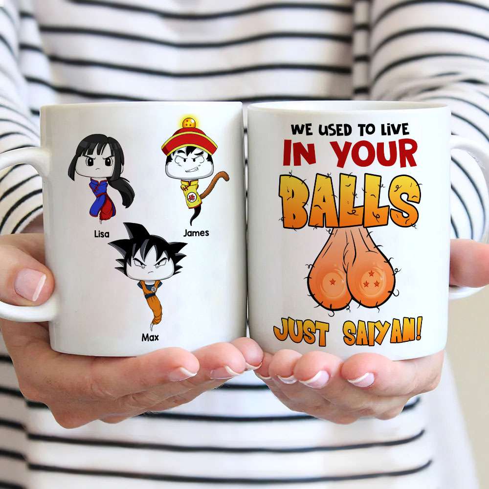 We Used To Live In Your Balls, Gift For Dad, Personalized Coffee Mug, Funny Sperm Mug 02DNTI190623HA - Coffee Mug - GoDuckee