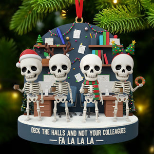 Skeleton Coworker Ornament - Personalized Gift For Coworkers Christmas Ornament 05NATI151125 - Ornament - GoDuckee